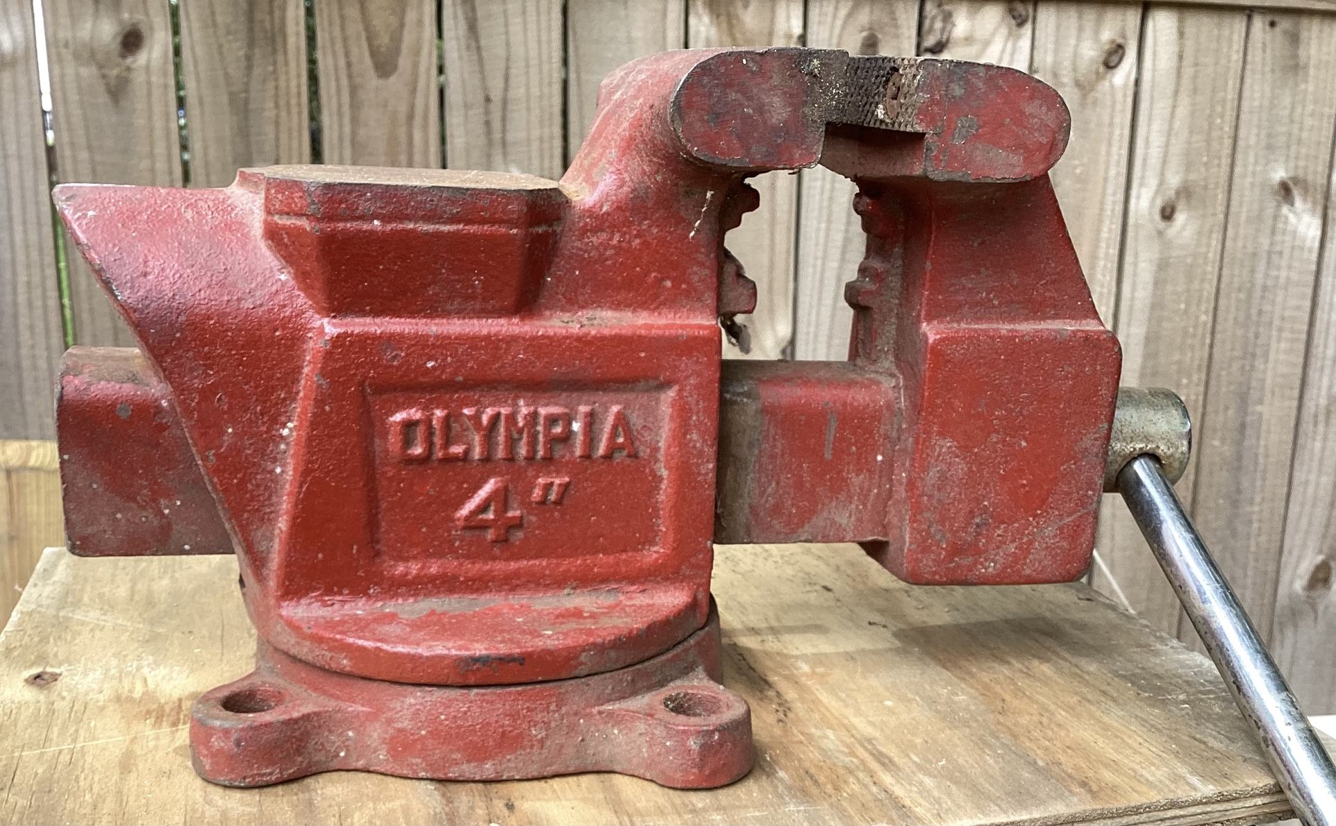 Cast Iron table top vise.
