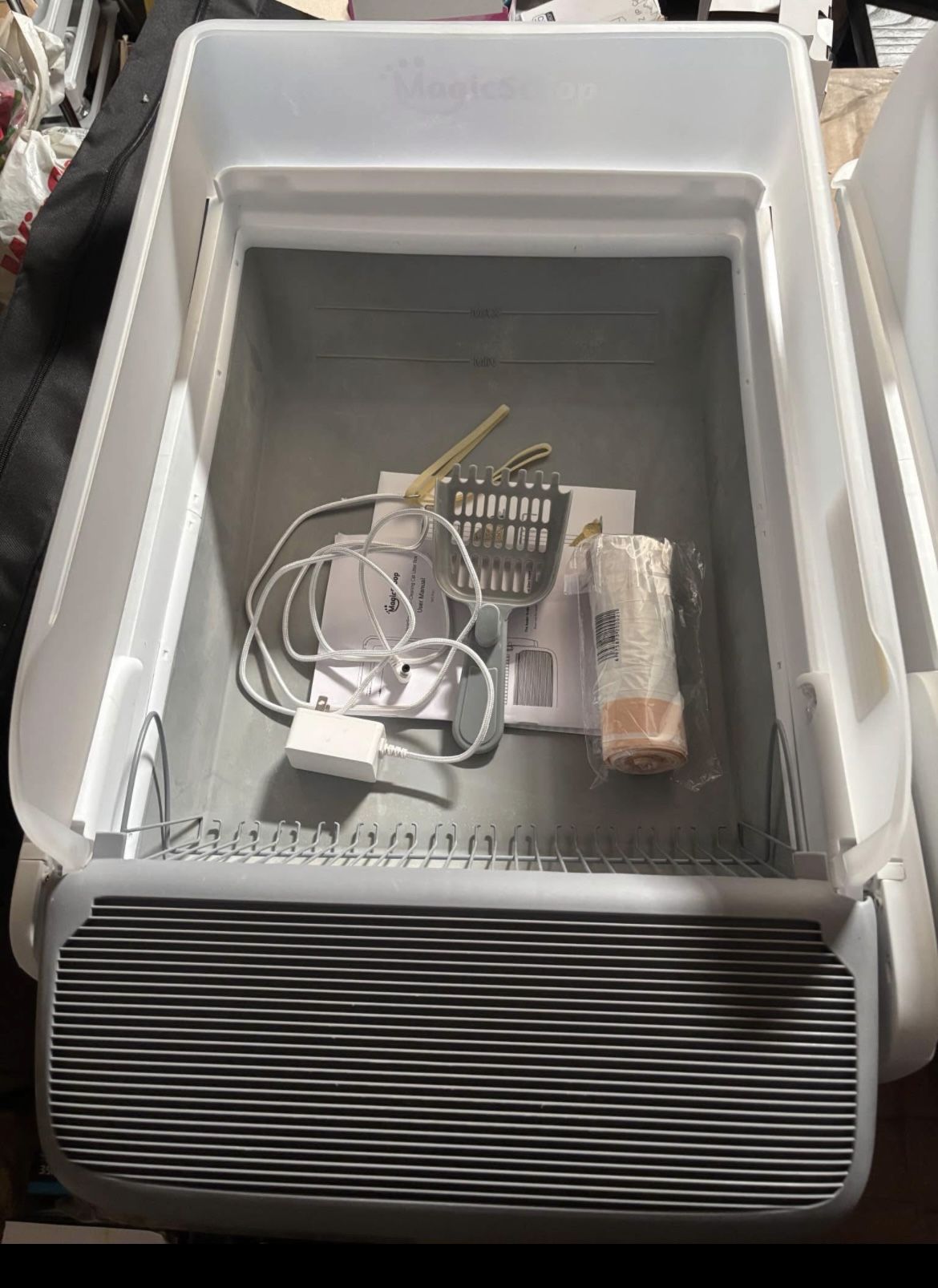 Self-Cleaning Litter Box, Automatic Cat Litter Box, Robot Open Top Litter Box, Scooper Free