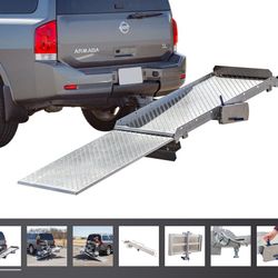 Mobility scooter, trailer hitch rack
