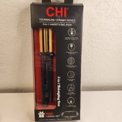 CHI Hair Straightener Tourmaline Ceramic 3-in-1 Styling Iron 1" 