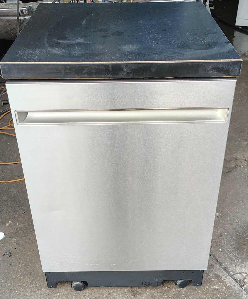 Excellent Condition! Entirely Stainless Steel G.E. Portable Dishwasher!