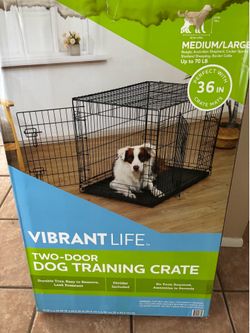 New Vibrant Life Two Door Dog Training Crate