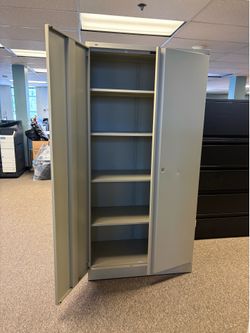 Heavy-Duty Locking Steel Storage Cabinet – Adjustable Shelves