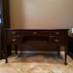 Elegant vintage wooden Exec. Desk