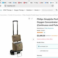 Philips SimplyGo Portable Oxygen Concentrator (Continuous and Pulse Flow)