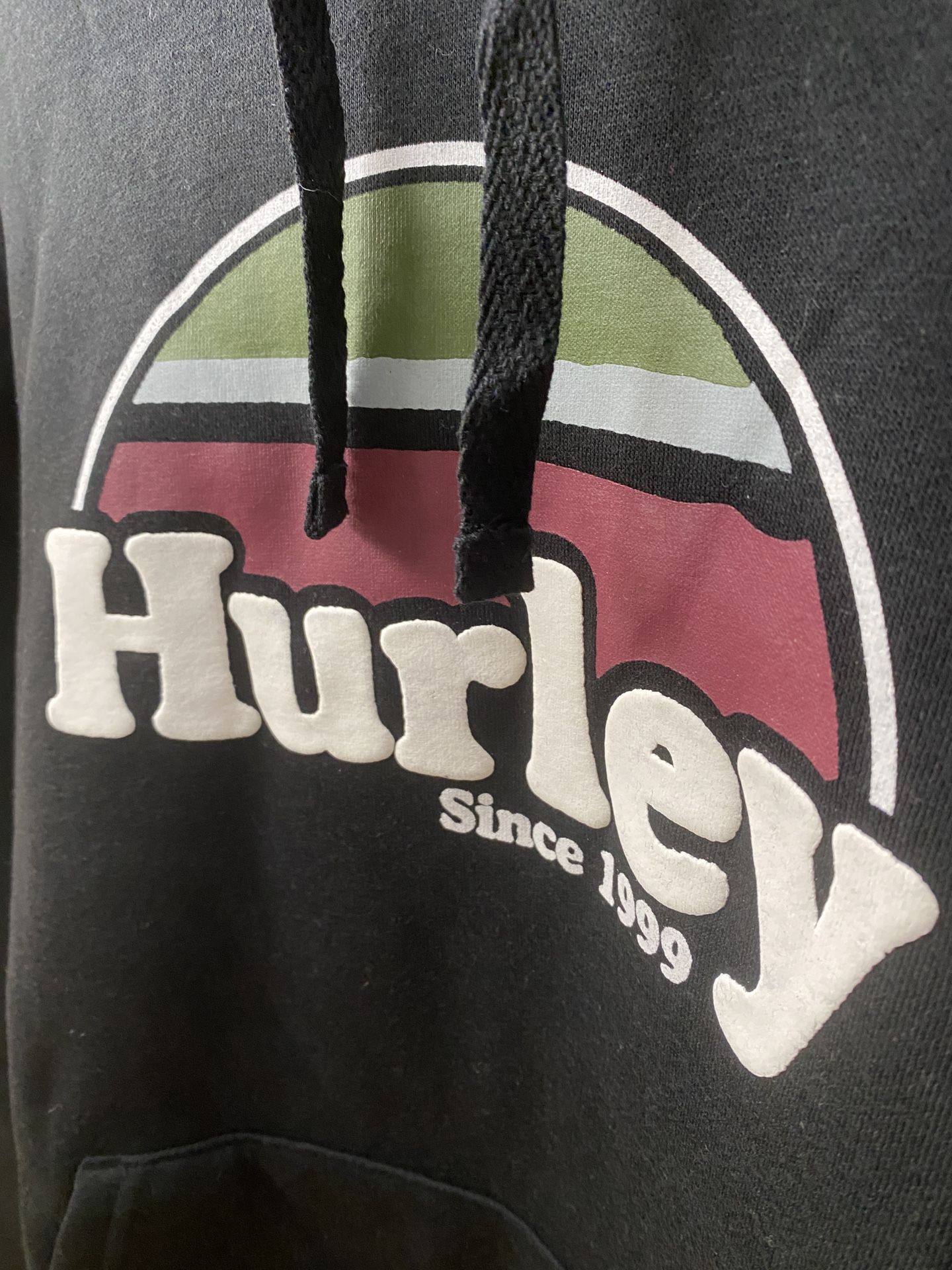 Hurley Graphic Black Hoodie Men Size M