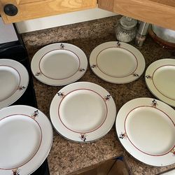7 Piece Set Vintage Disney Gabby Mickey Mouse Dinner Plates