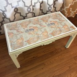 Vintage Mint Map Coffee Table