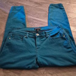 BEAUTIFUL TEAL green Forever 21 Pants! SIZE:12 Regular.