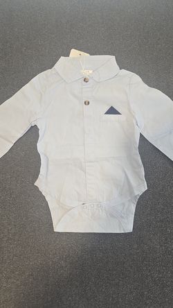 Boarnseorl Baby Boy Formal Gentleman Outfit Set 6-9M NWT Blue Suspender Pants