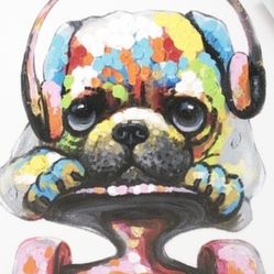 Puppy Dog Beats Skateboard Canvas Wall Art - See My Other Items 😀