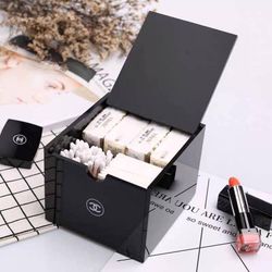 Authentic Chanel Cotton Pads Brush Holder Cosmetic Organizer