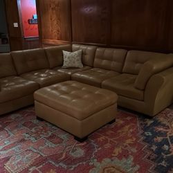 L-Shaped Leather Couch.