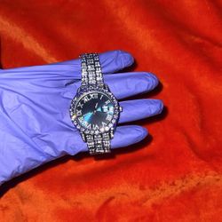 Sapphire Numeral Dial Moissanite Watch – Silver (Open to Offers)