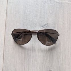 Fossil Polarized Aviator Sunglasses Brown