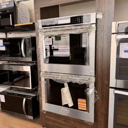 Brand-New KitchenAid 30" Double Wall Ovens With Air Fry Mode Model: KOED530PSS