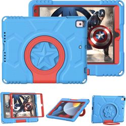 Kids Case for iPad 9th/8th/7th Generation 10.2 inch 2021/2020/2019 Release, with Built-in Screen Protector Shockproof Handle Stand Kids Cover for Appl