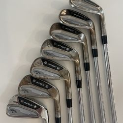 2024 Callaway Apex TCB Raw Golf Iron Set, 4-PW, Stiff 