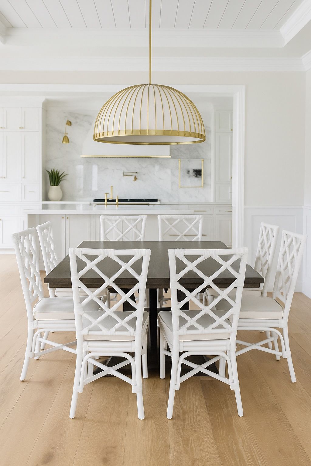 ❤️Beautiful Designer Rattan Chairs (4) Used For Staging Designer Home