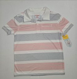 Cat & Jack Boys Striped Polo Shirt Size S (6/7)