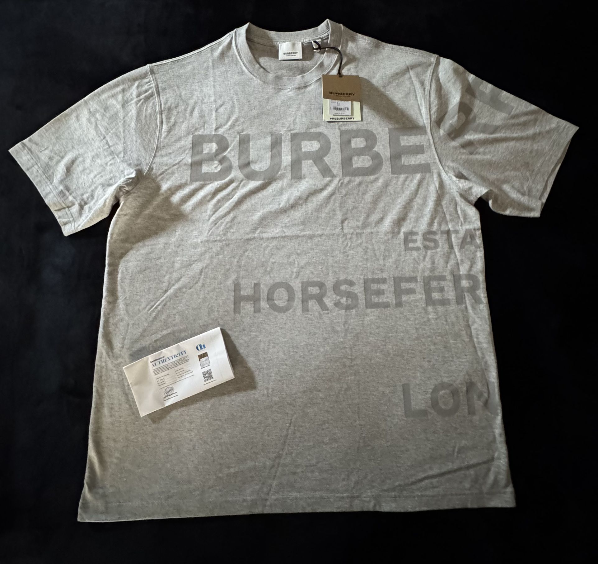 AUTHENTIC GREY BURBERRY HORSEFLY SHIRT SIZE MEIDUM