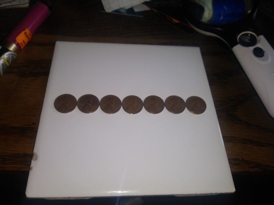 1952d. 1953d. 1954d. 1955) 1956d. 1957d. 1958d. Lincoln Pennies