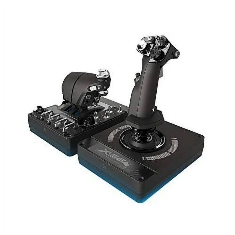 Logitech G X56 H.O.T.A.S Throttle and Joystick Flight Simulator Game Controller, 4 Spring Options, +189 Programmable Controls, RGB Lighting, 2x USB, P