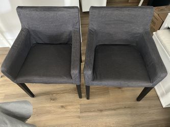 2 IKEA armrest chairs-removable cover to wash and you can buy new ones
