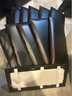 Set of 12 Faux Leather Padded Wall Panels