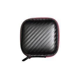 Earphone Box Headphone Headsets Case Portable Carbon Fibers Organizers for Cables and Small Devices with Hand Straps