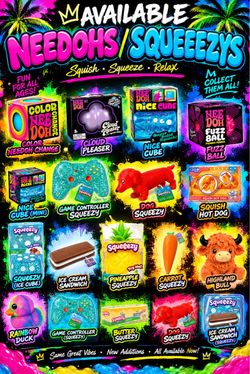 NeeDoh / Squeezy Squishy Toys for sale