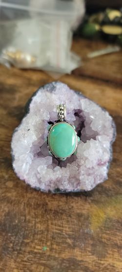 Vintage Silver Pendant With Turquoise 