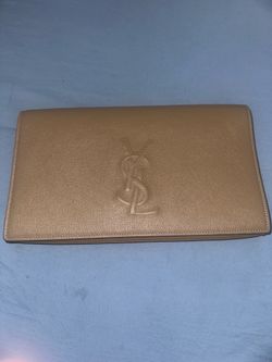 Saint Laurent Tan Leather Clutch Wallet