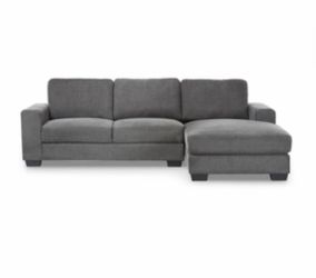 Dark Gray Fabric Right Chaise Sectional