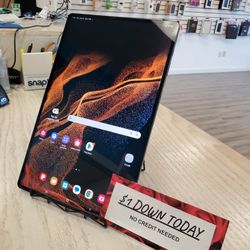 Samsung Galaxy S8 Ultra Tablet 128GB With Pen - $1 DOWN TODAY, NO CREDIT NEEDED