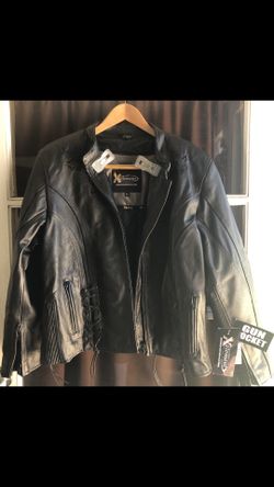 WOMENS LEATHER BIKER JACKET/XL