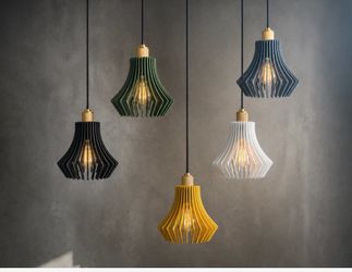 GLEAM Pendant Lamp – Sculptural Red Design