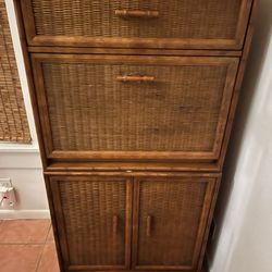 Bamboo wood 3 Piece Bar , Dresser, Side Table 