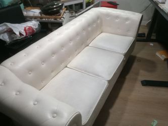 White leather couch like brand new $300