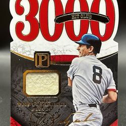 2016 Panini Pantheon 3,000 Hits Carl Yastrzemski Guilds Gold /49 Game Used Material