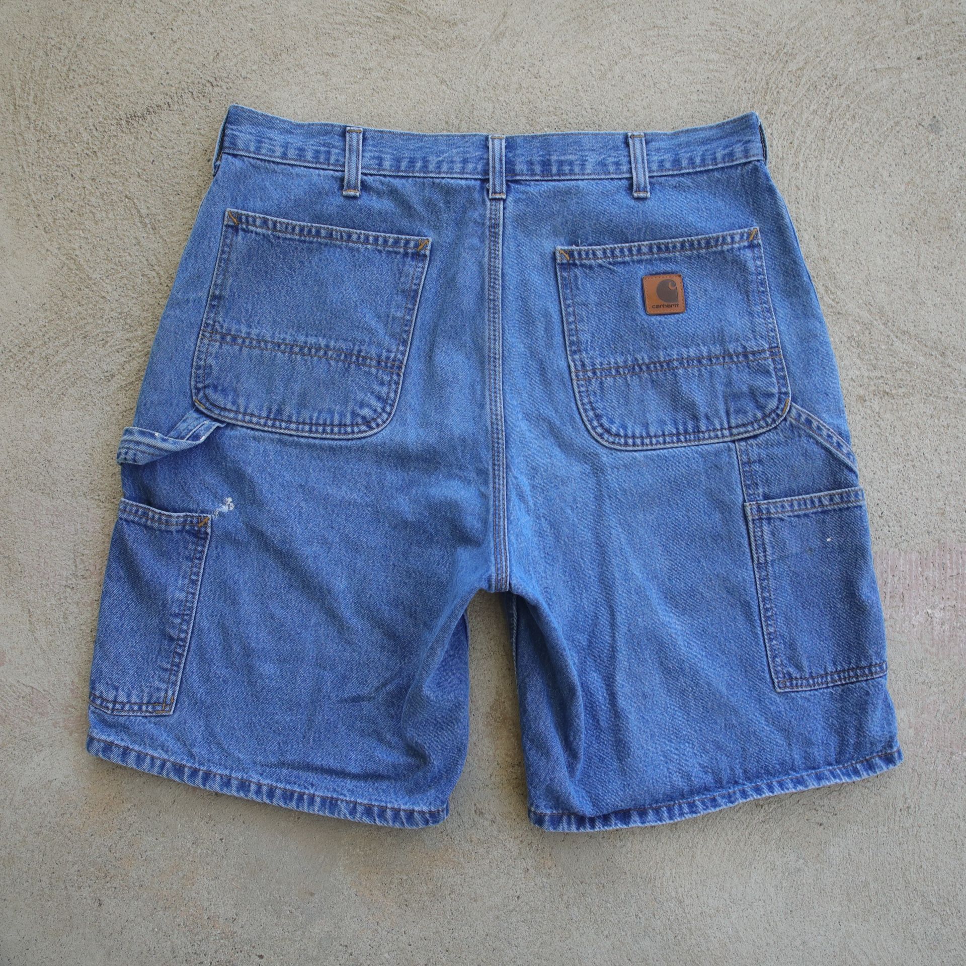 Carhartt B28 STW Stone Washed Denim Loose Original Fit Carpenter Short