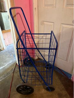 Shopping blue cart