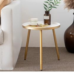 2  Bed Side Table Ideal for Any Room, Living Room, Bedroom,Metal Structure Small Round Side Tab