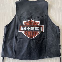 Vintage Harley Davidson Leather Vest