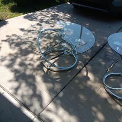 Glass And Metal Center And Side Table. Spring Hill Area / South Brooksville
