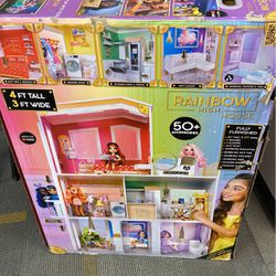 Rainbow High House Playset- 3-Story Wood Doll House 