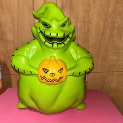 Disney Oogie Boogie 14” Blow Mold Statue Fiber Optic Lights