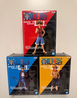 ONE Piece Magazine Figure~Special Episode Luff~ Luffy Ace Sabo full Set Cheers!