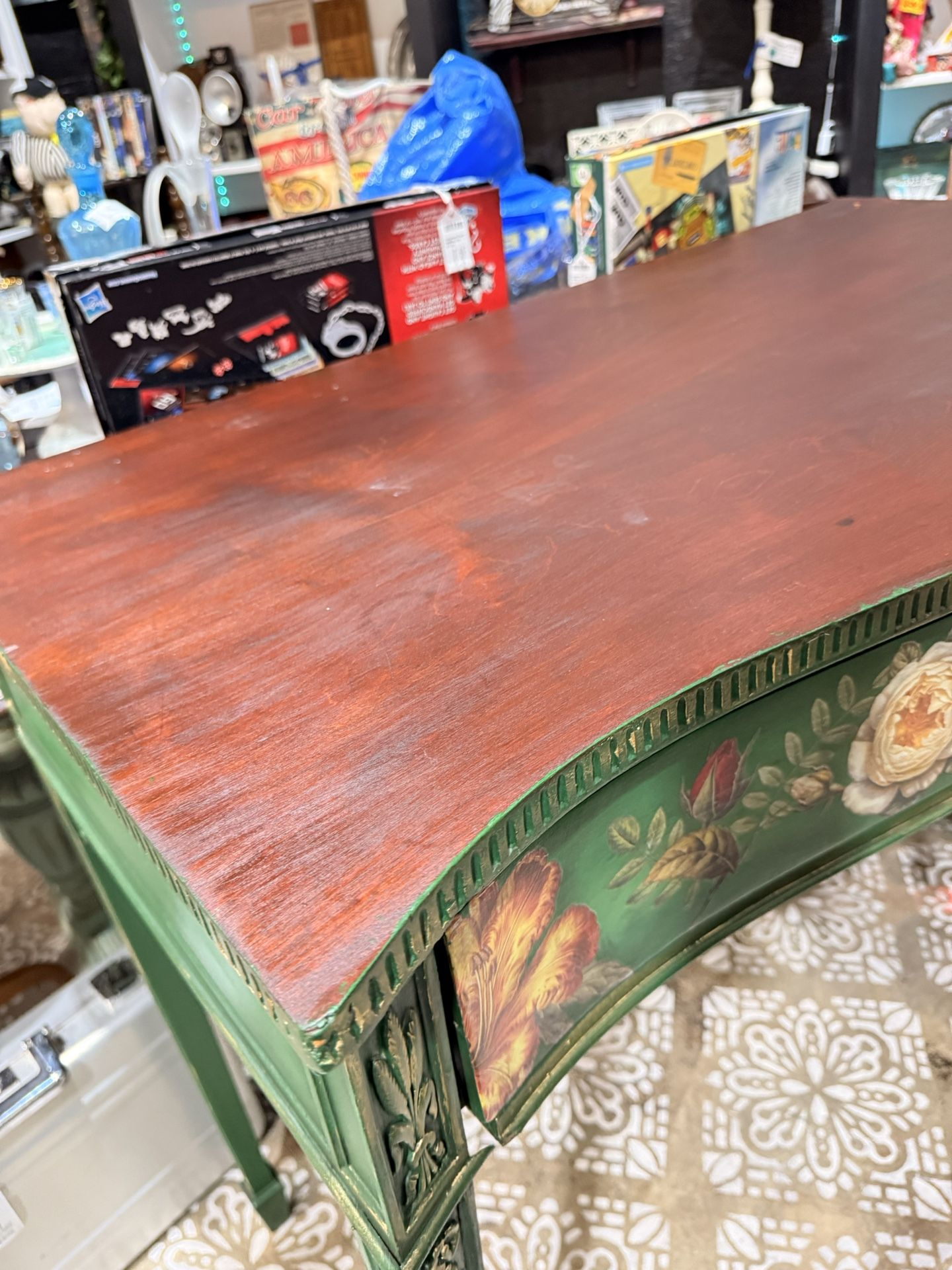 Standing Desk / Vanity Hand Painted