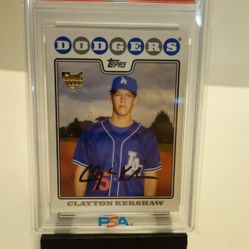 Dodgers Clayton Kershaw PSA  9  Rookie Card.  